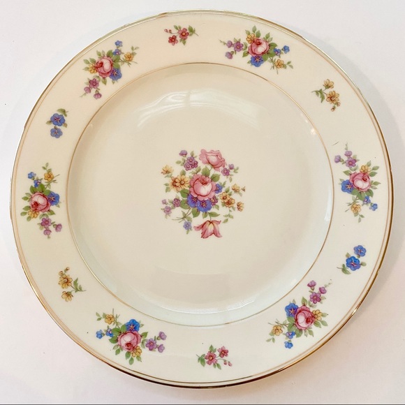 Vintage Royal Ivory KPM June Roses Dinner Plate